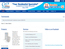 Tablet Screenshot of caryheating.com
